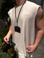 Black and White Tank Top - Men's
