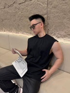 Black and White Tank Top - Men's