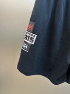 Black Cotton Patch Drawstring - Men's