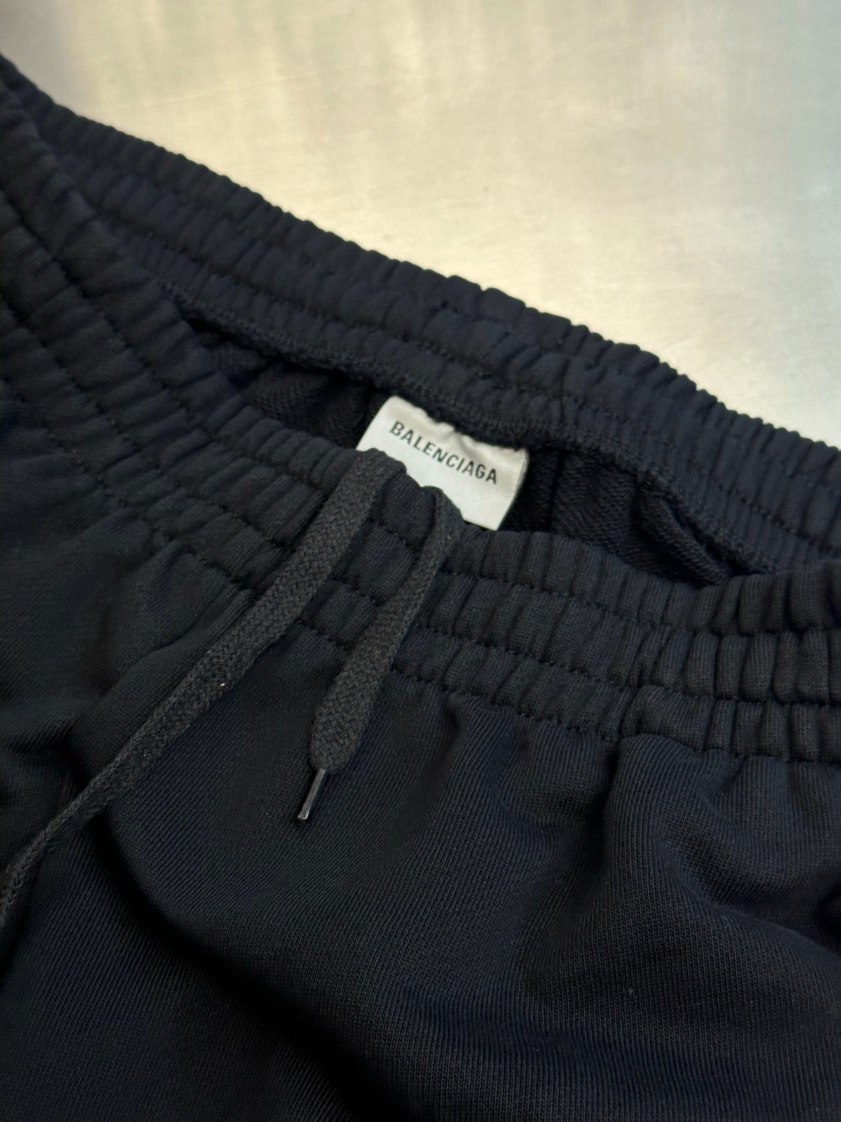 Black Cotton Patch Drawstring - Men's