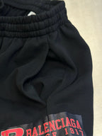 Black Cotton Patch Drawstring - Men's