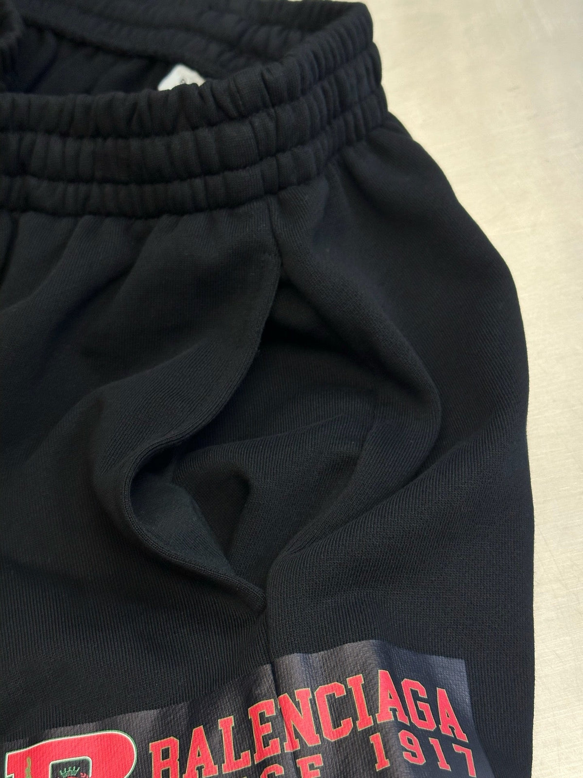 Black Cotton Patch Drawstring - Men's