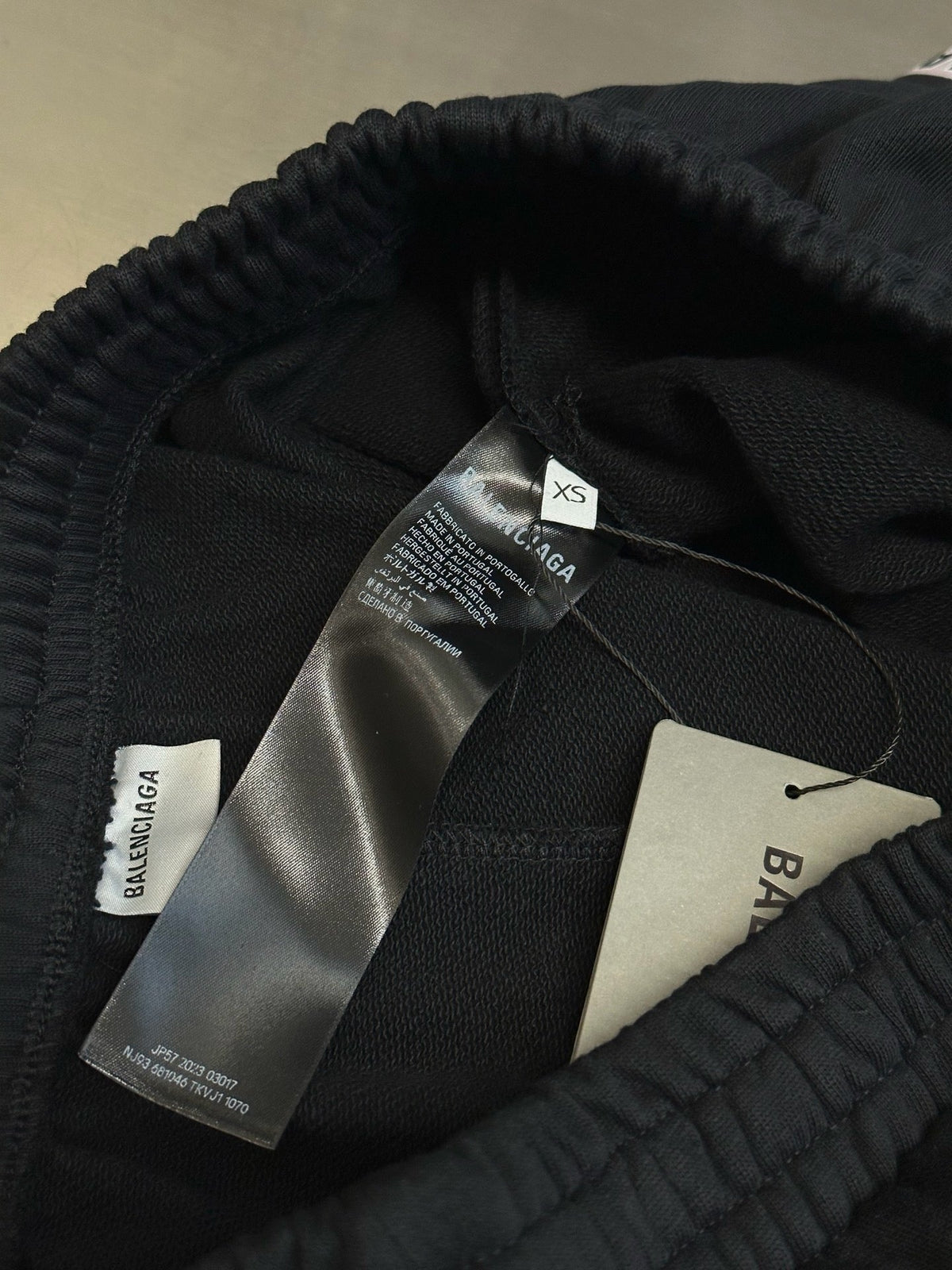 Black Cotton Patch Drawstring - Men's