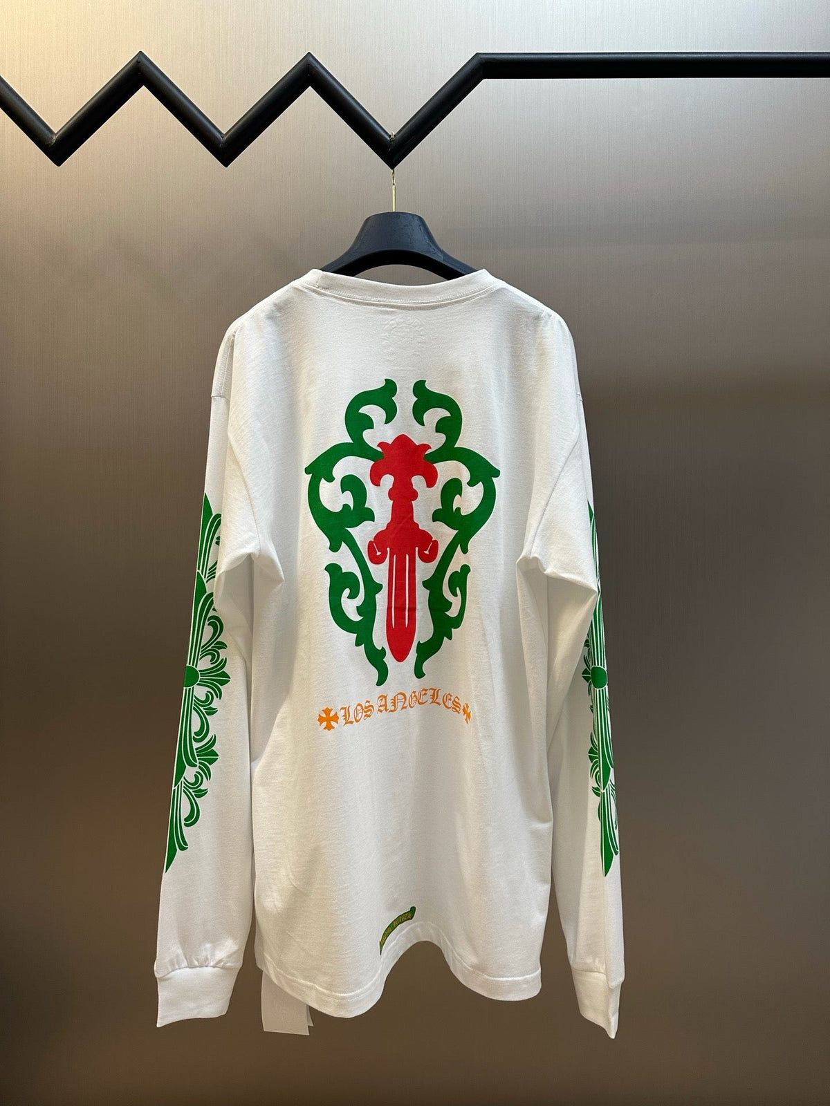 Cream Cotton Crest Long-Sleeve - Men's