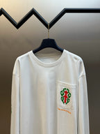 Cream Cotton Crest Long-Sleeve - Men's