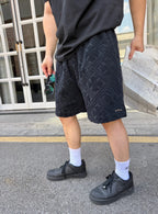 Navy Jacquard Textured Drawstring - Men's