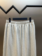 Grey Cotton Elasticated Wide-Leg - Men's