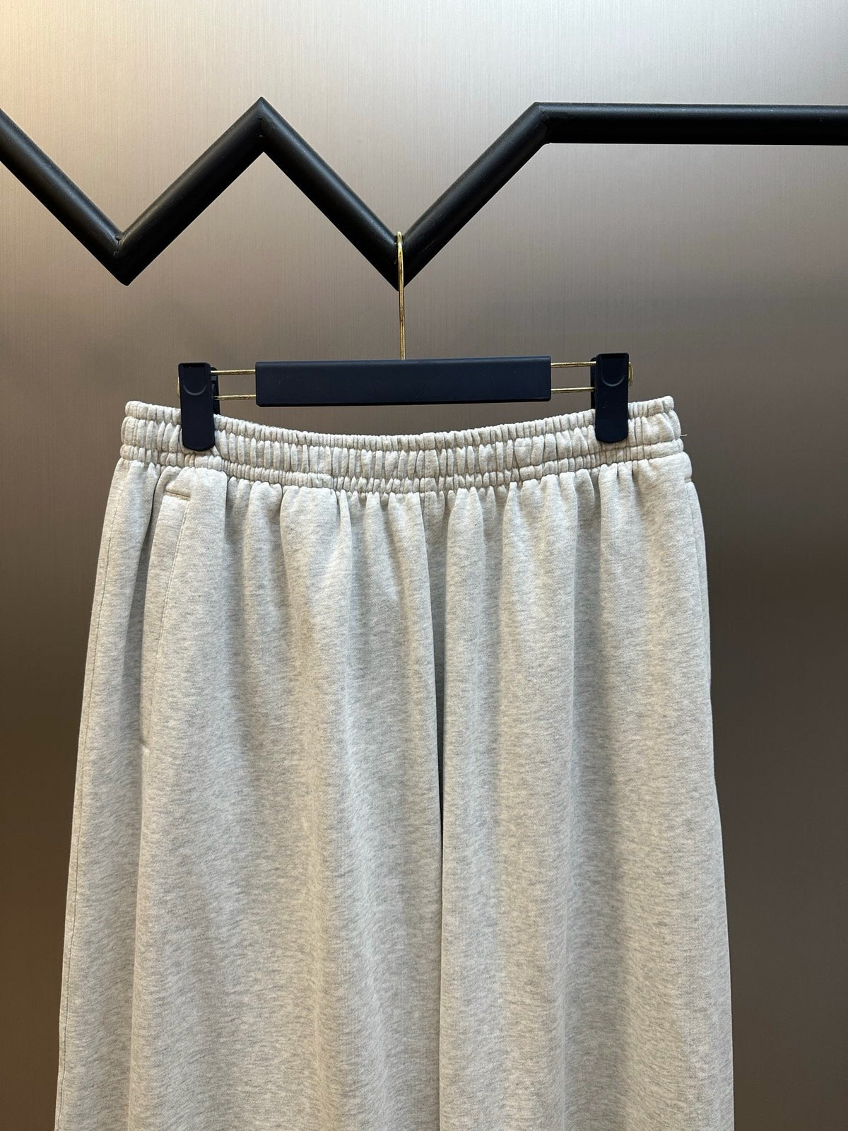 Grey Cotton Elasticated Wide-Leg - Men's