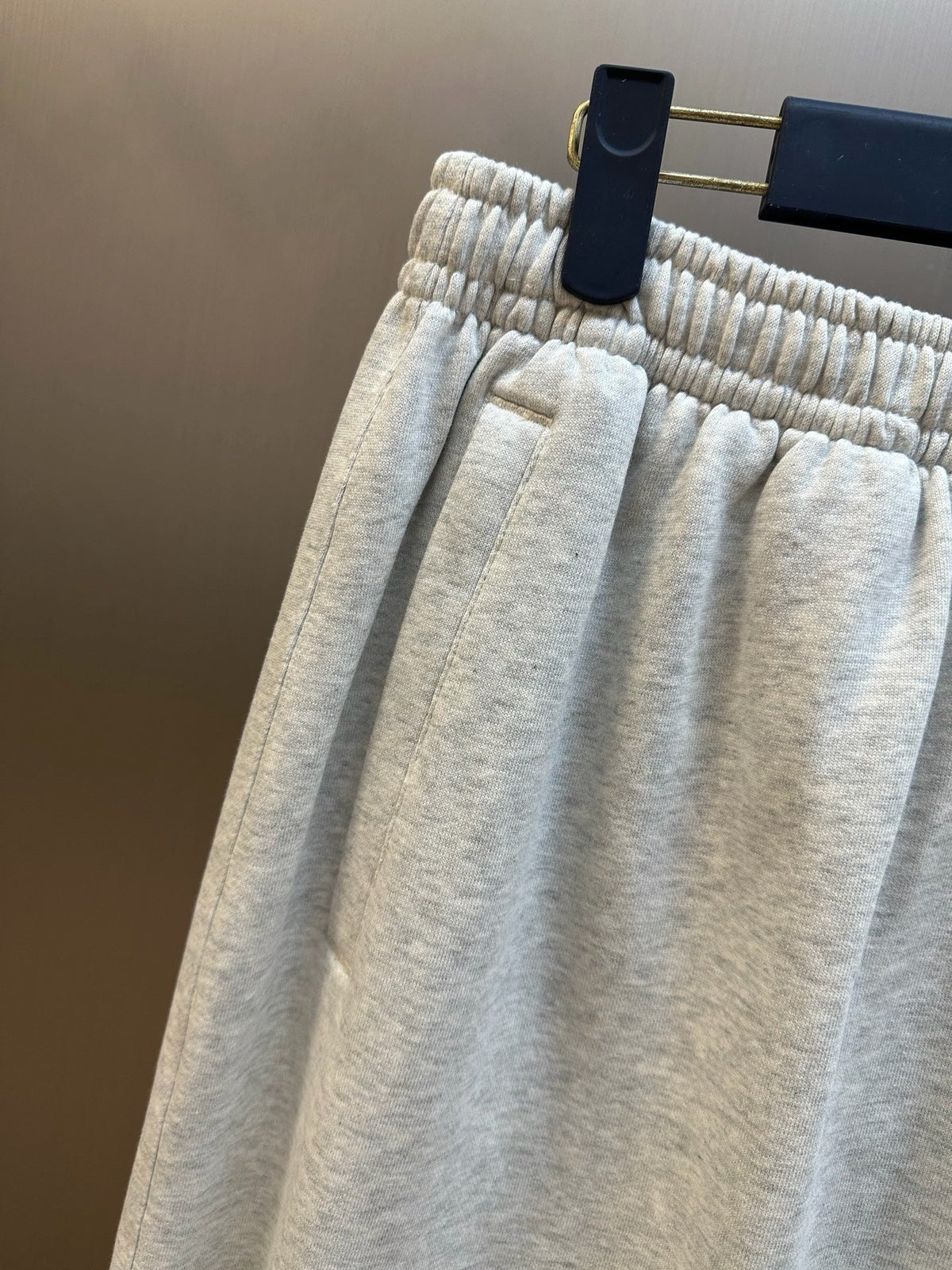 Grey Cotton Elasticated Wide-Leg - Men's