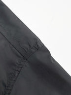 Black Nylon Short-Sleeve Shirt Jacket - Men's