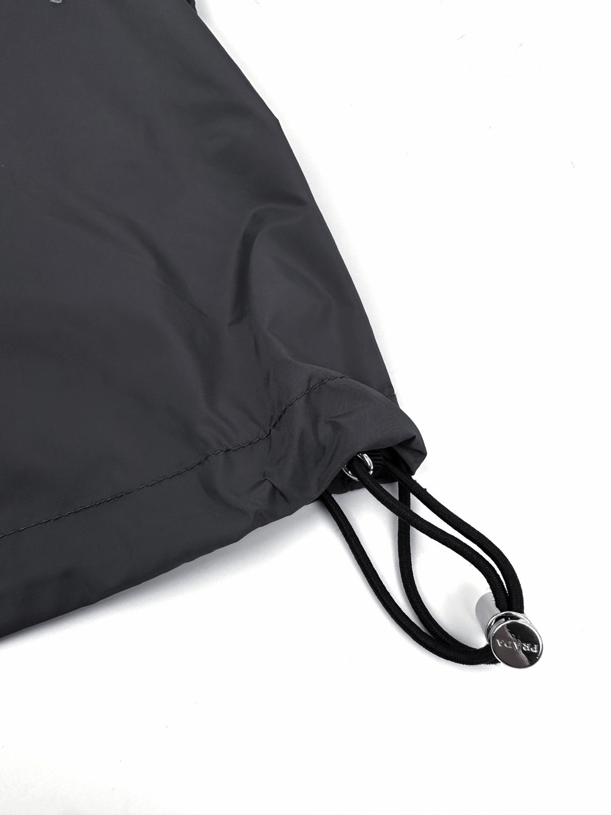 Black Nylon Short-Sleeve Shirt Jacket - Men's