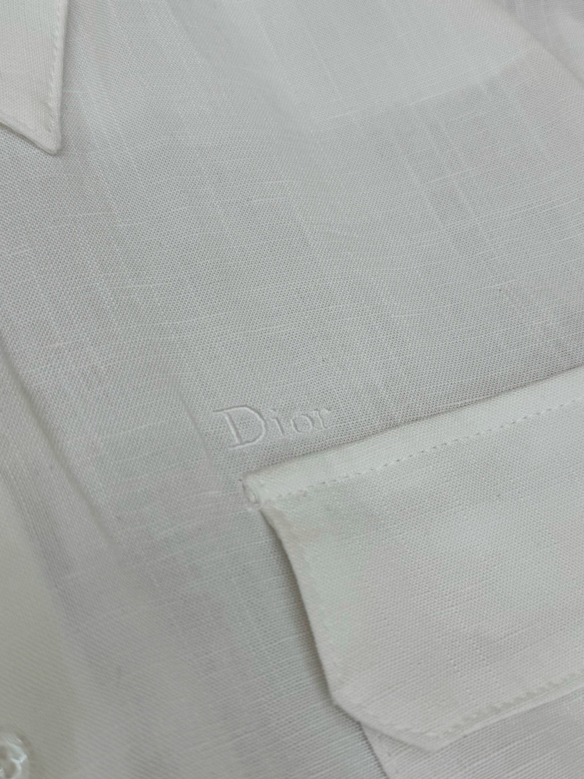 White Cotton Twin Pocket Long-Sleeve - Men's