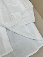 White Cotton Twin Pocket Long-Sleeve - Men's