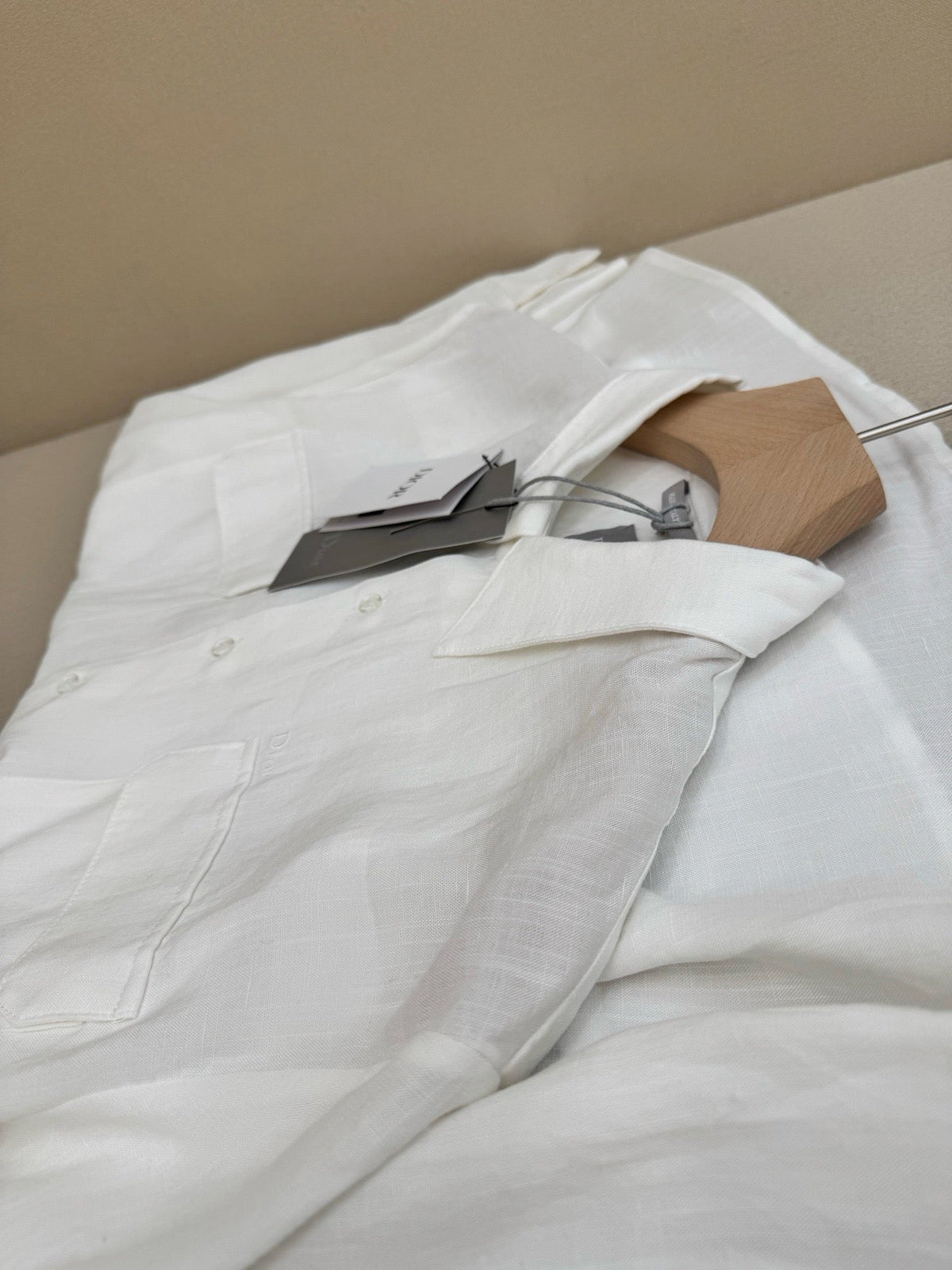 White Cotton Twin Pocket Long-Sleeve - Men's