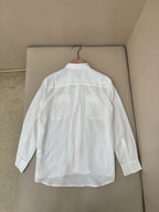 White Cotton Twin Pocket Long-Sleeve - Men's