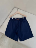 Cream Cotton Pleated Drawstring - Men's