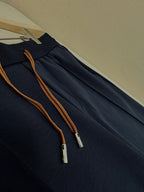 Cream Cotton Drawstring Wide-Leg - Men's