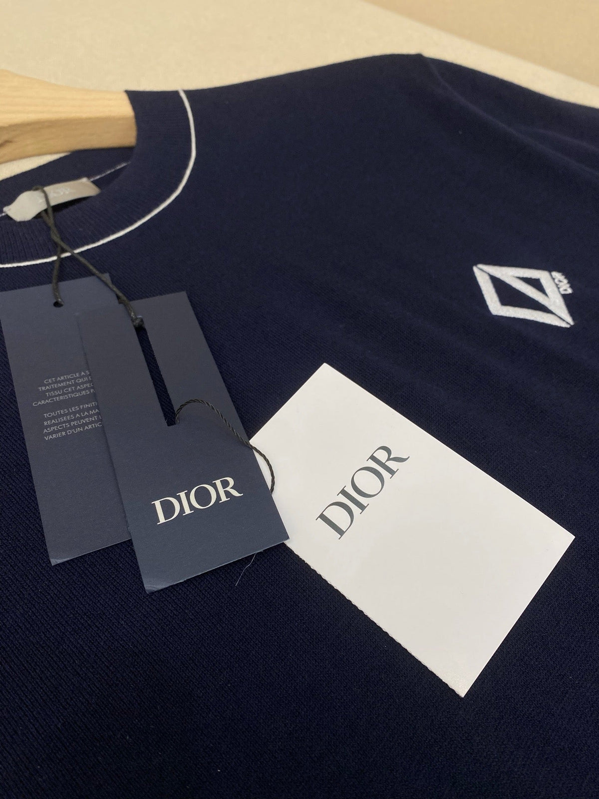 Navy Knit Chest Logo Short-Sleeve - Men's