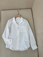Brown Cotton Camp Collar Long-Sleeve - Men's