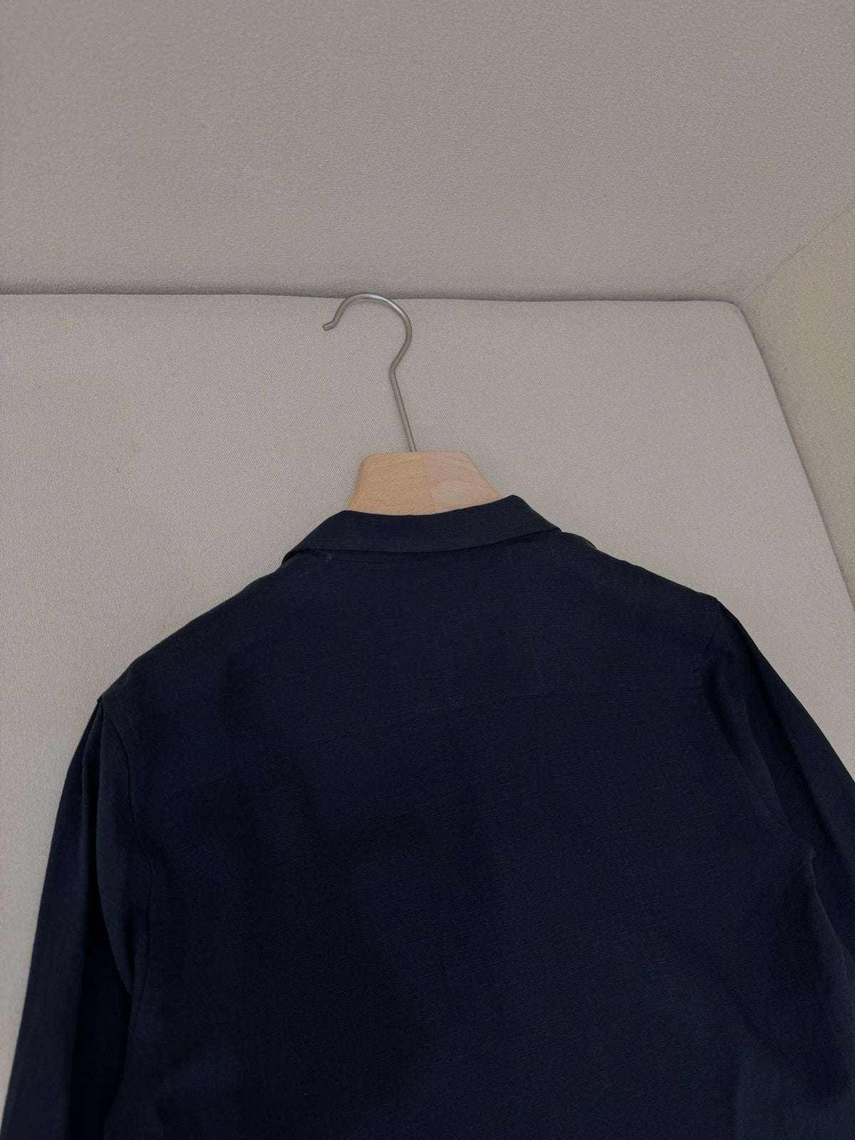 Brown Cotton Camp Collar Long-Sleeve - Men's