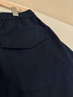 Navy Nylon Logo Swim - Men's