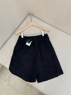 Navy Cotton Jacquard Drawstring - Men's