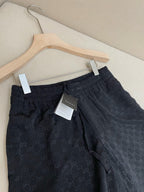 Navy Cotton Jacquard Drawstring - Men's