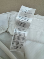 White Cotton Plain Straight - Men's
