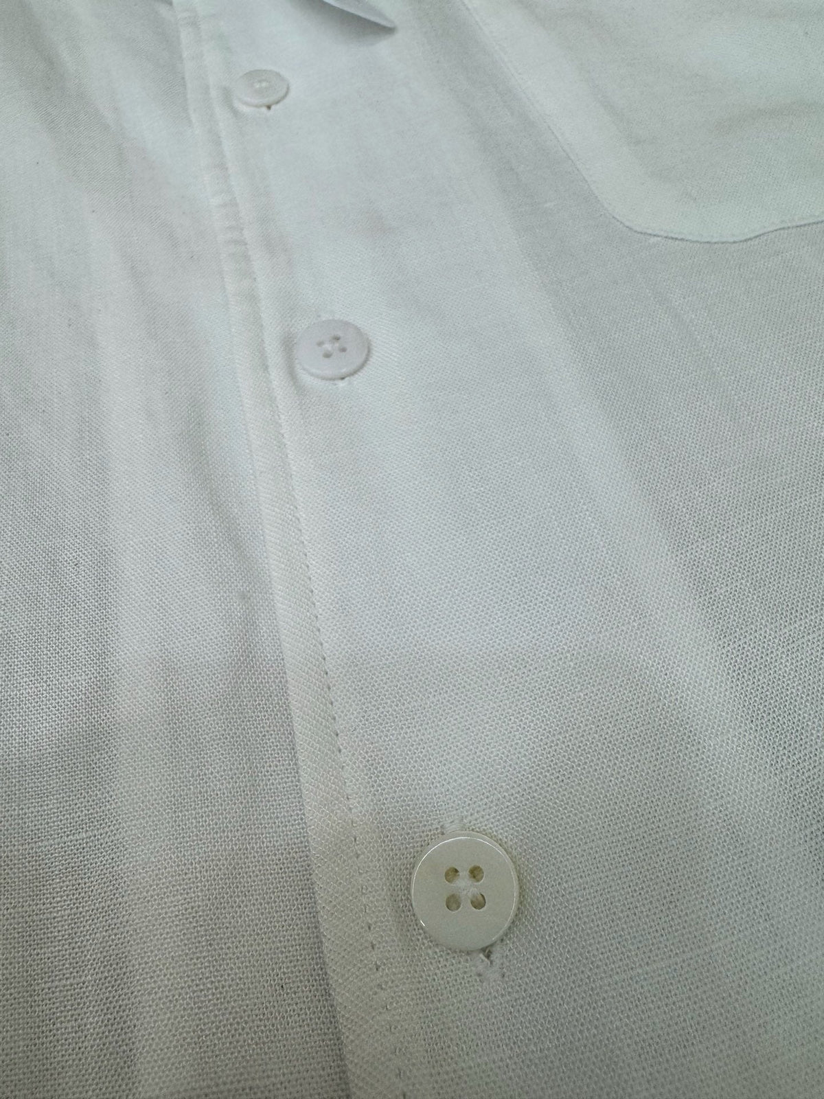 White Cotton Pocket Long-Sleeve - Men's