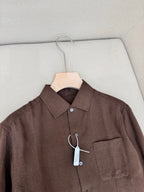 White Cotton Pocket Long-Sleeve - Men's