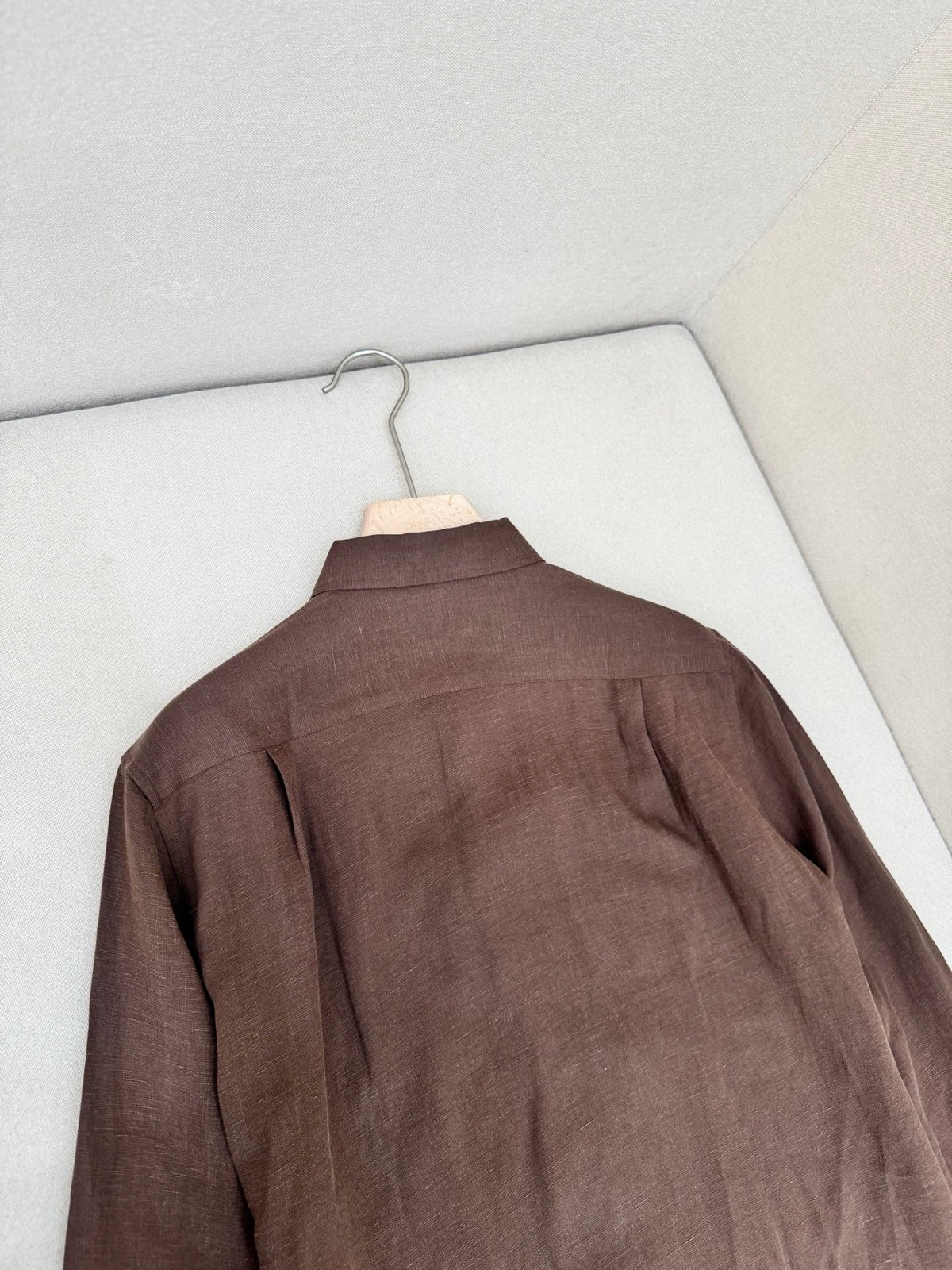 White Cotton Pocket Long-Sleeve - Men's