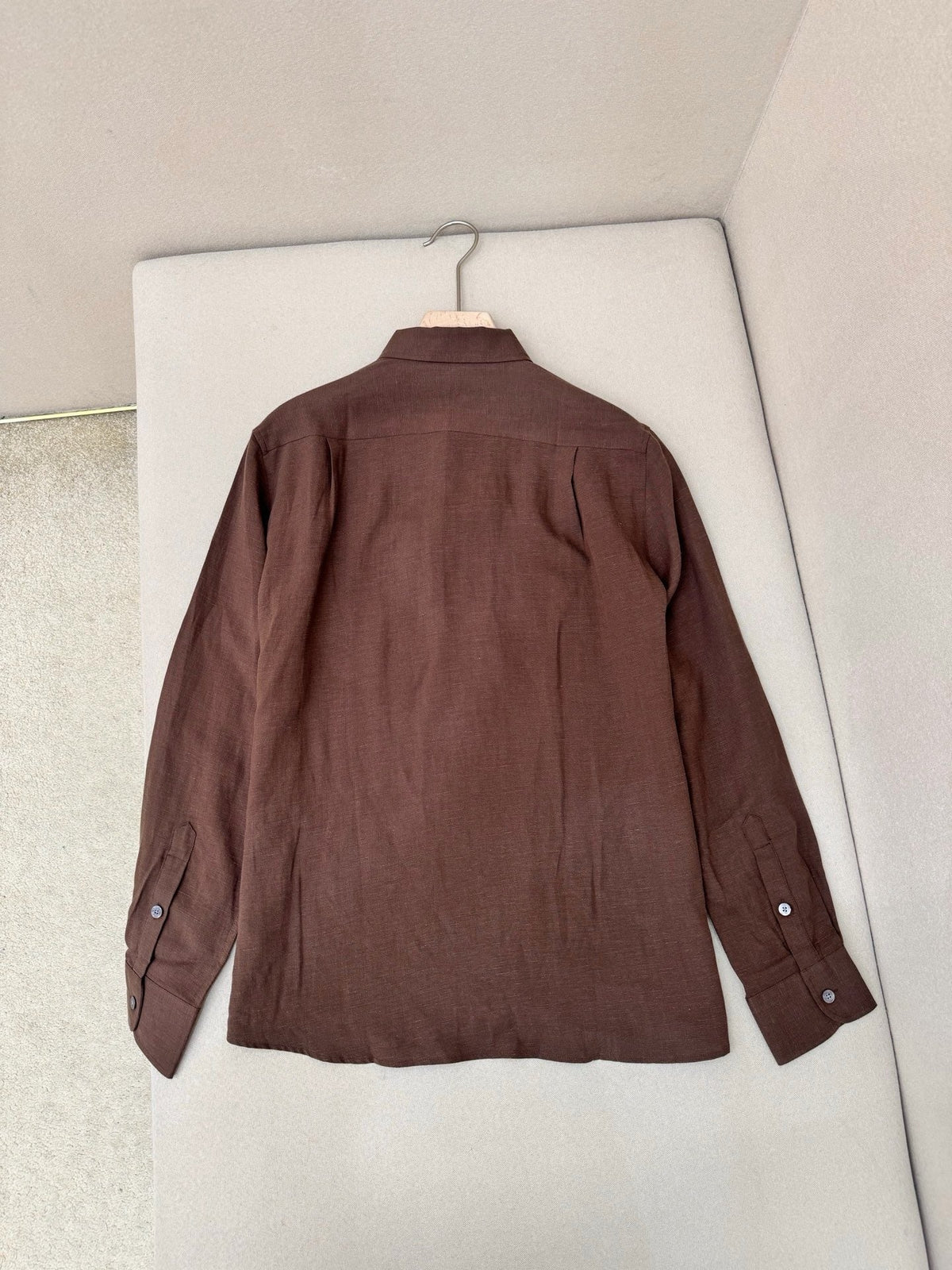 White Cotton Pocket Long-Sleeve - Men's
