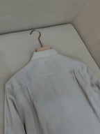 White Cotton Pocket Long-Sleeve - Men's