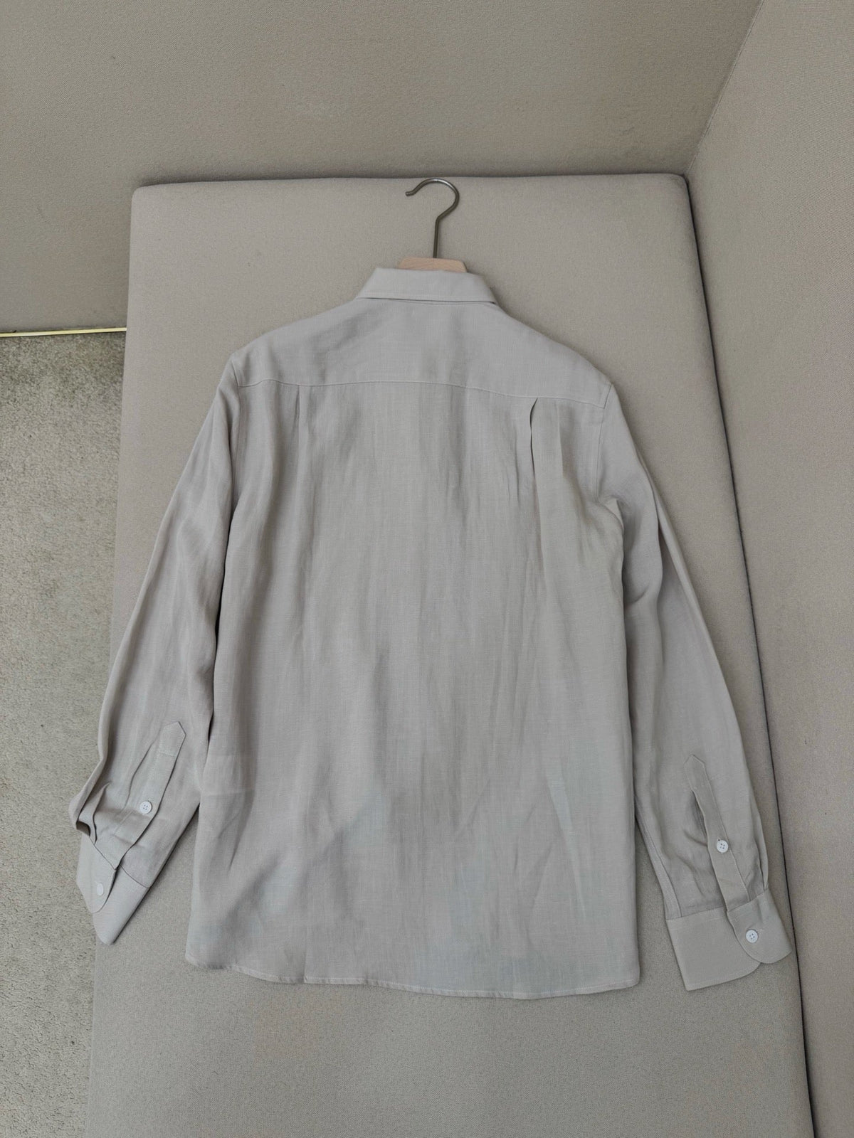White Cotton Pocket Long-Sleeve - Men's