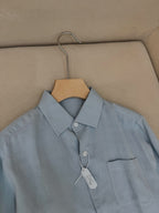 White Cotton Pocket Long-Sleeve - Men's