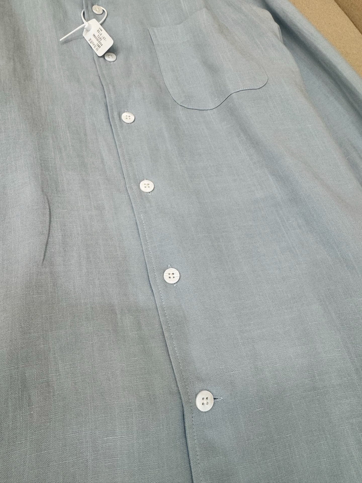 White Cotton Pocket Long-Sleeve - Men's