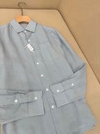White Cotton Pocket Long-Sleeve - Men's