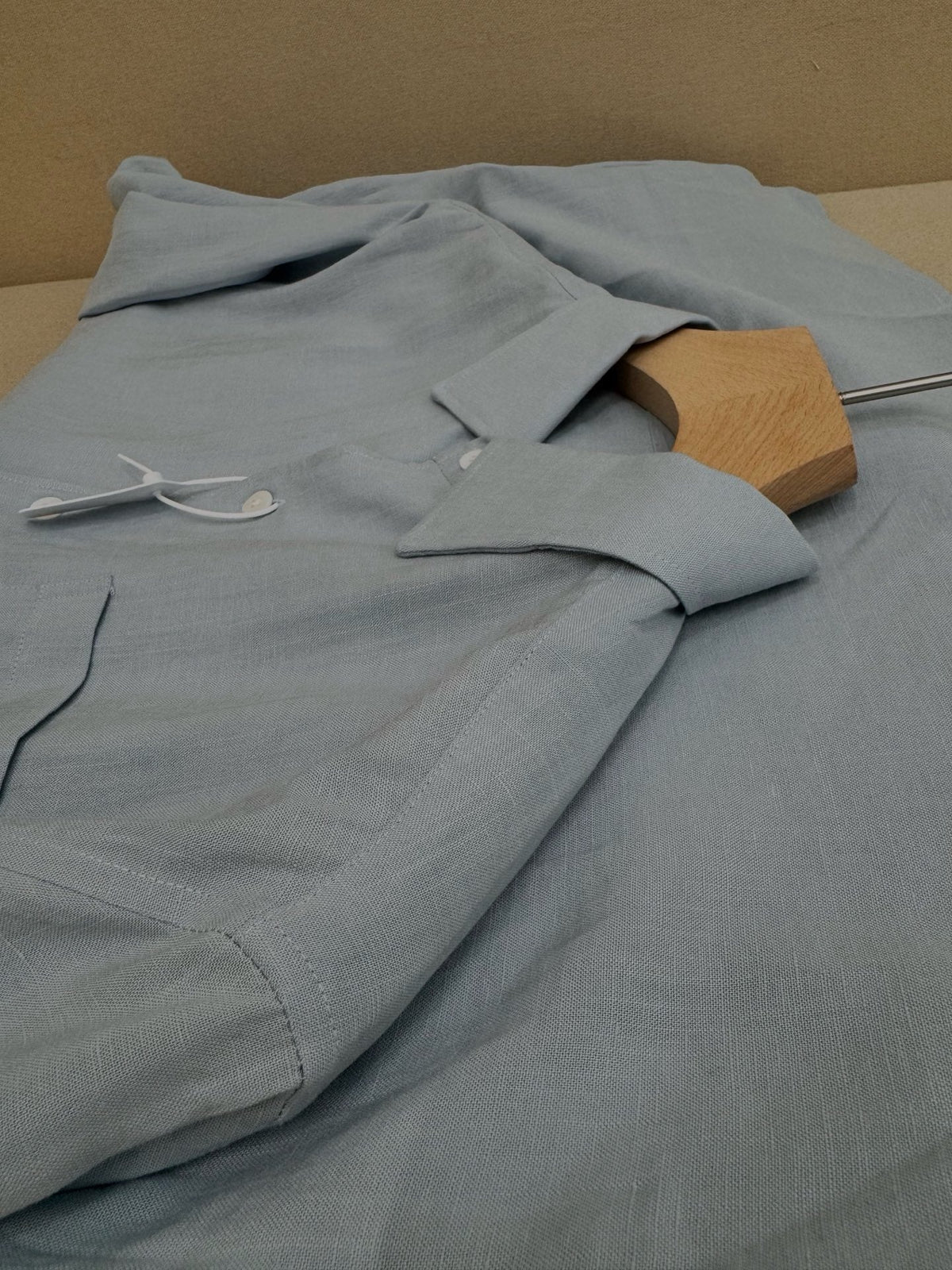 White Cotton Pocket Long-Sleeve - Men's