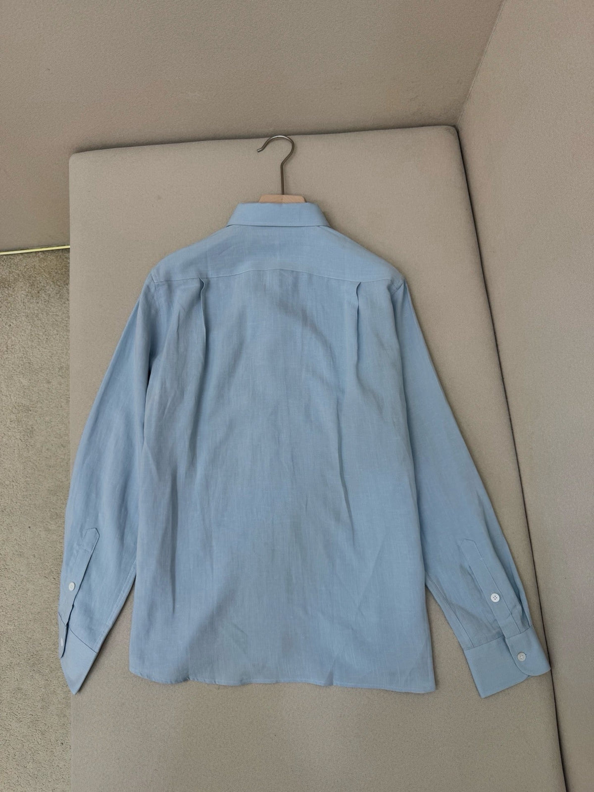 White Cotton Pocket Long-Sleeve - Men's