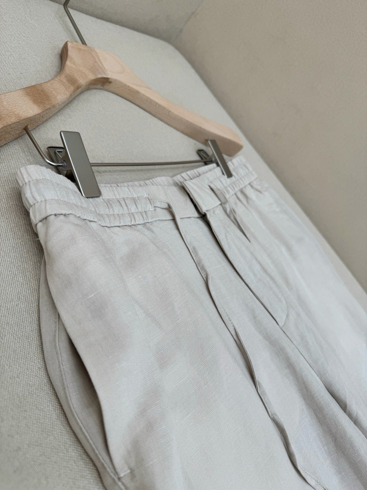 Grey Cotton Plain Wide-Leg - Men's
