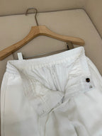 Grey Cotton Plain Wide-Leg - Men's
