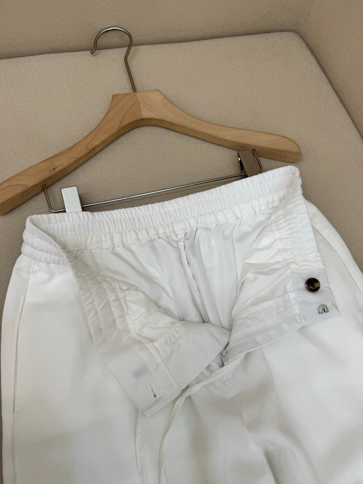 Grey Cotton Plain Wide-Leg - Men's
