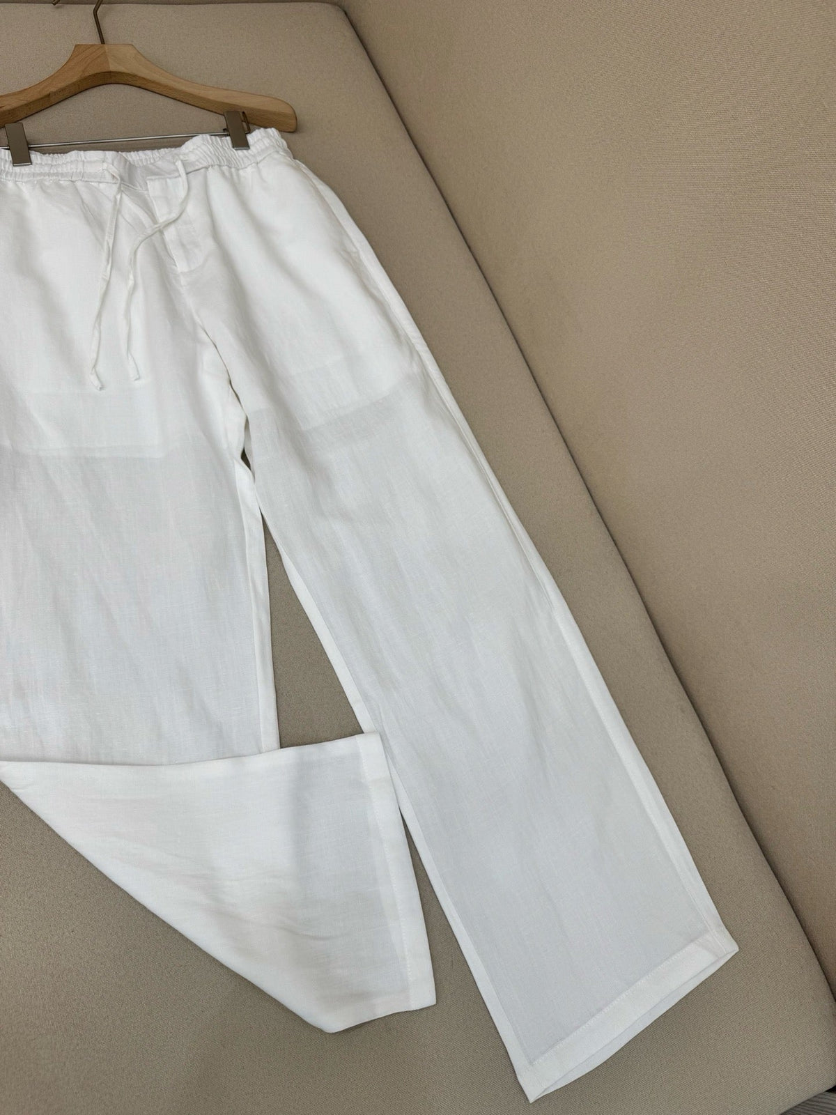 Grey Cotton Plain Wide-Leg - Men's