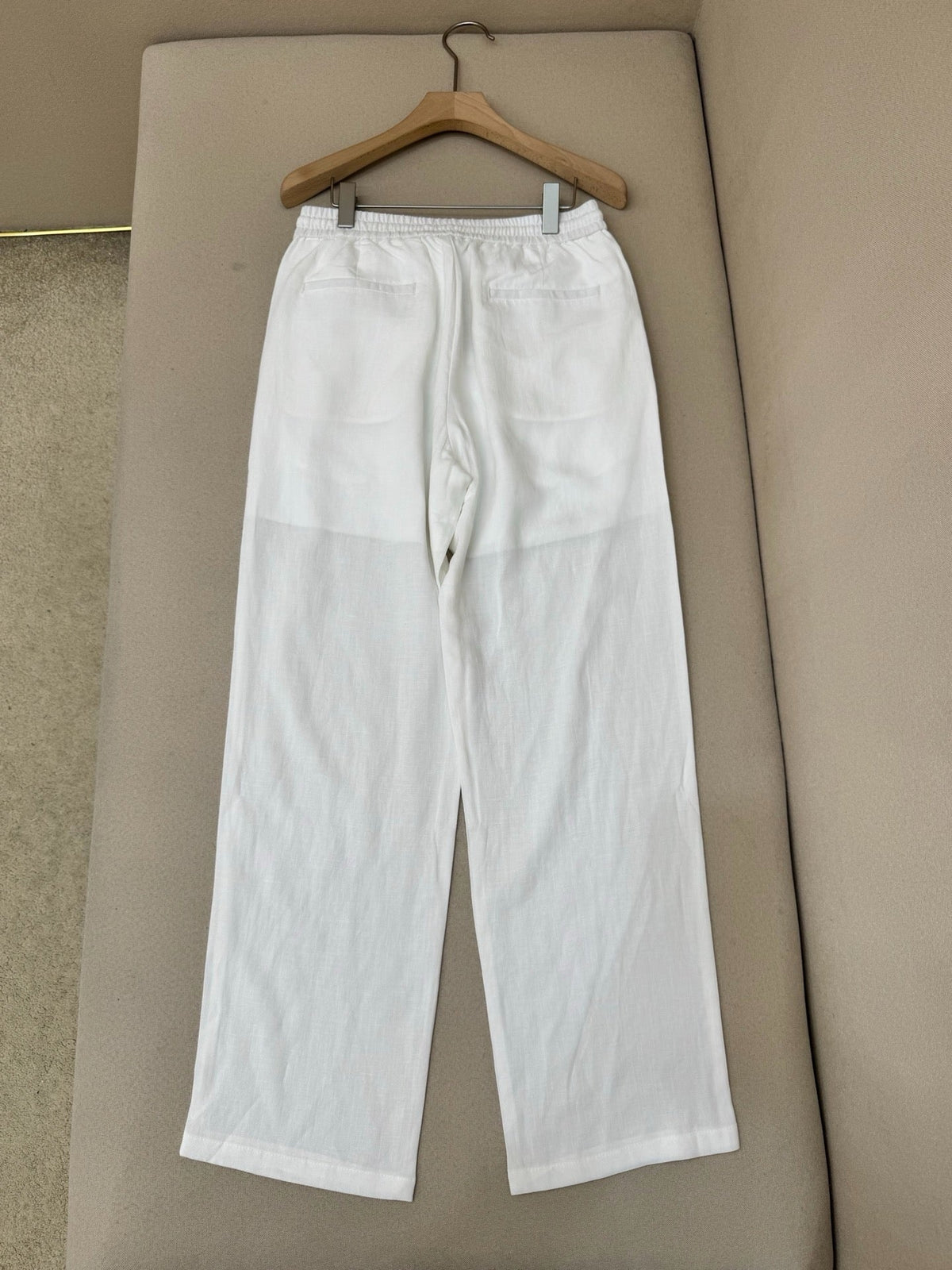 Grey Cotton Plain Wide-Leg - Men's