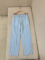 Grey Cotton Plain Wide-Leg - Men's