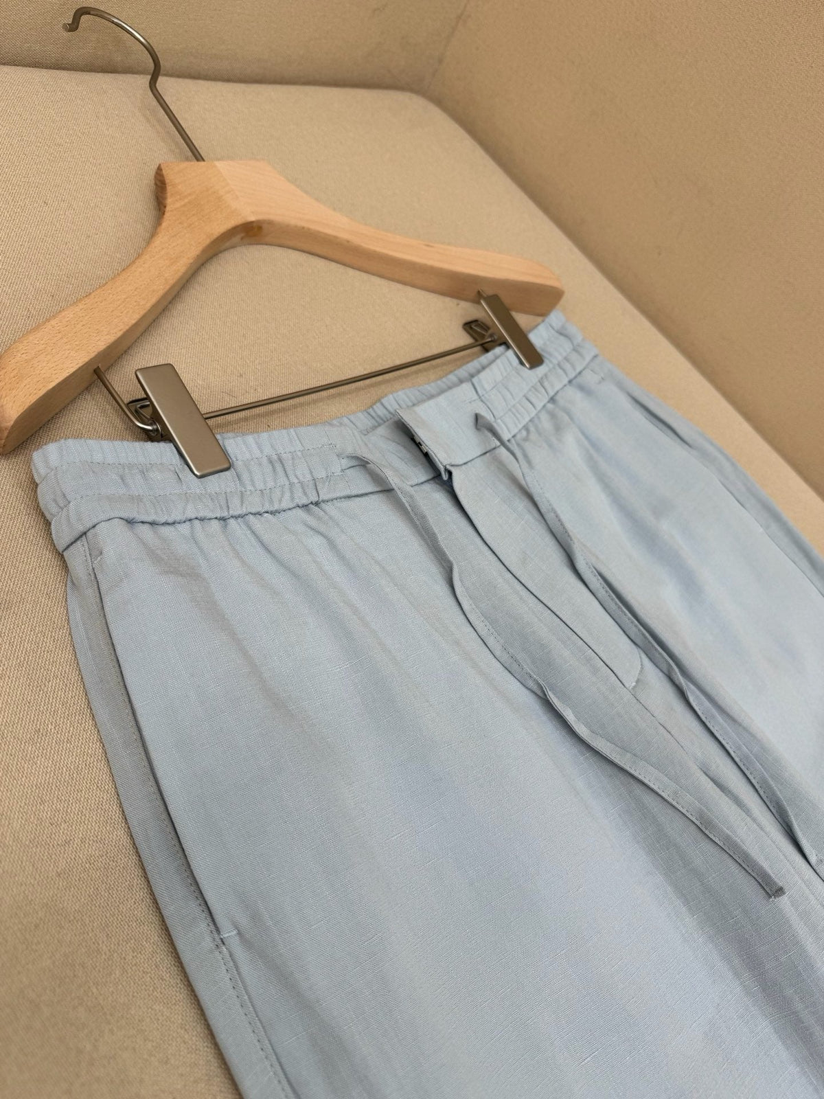 Grey Cotton Plain Wide-Leg - Men's