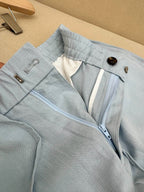 Grey Cotton Plain Wide-Leg - Men's