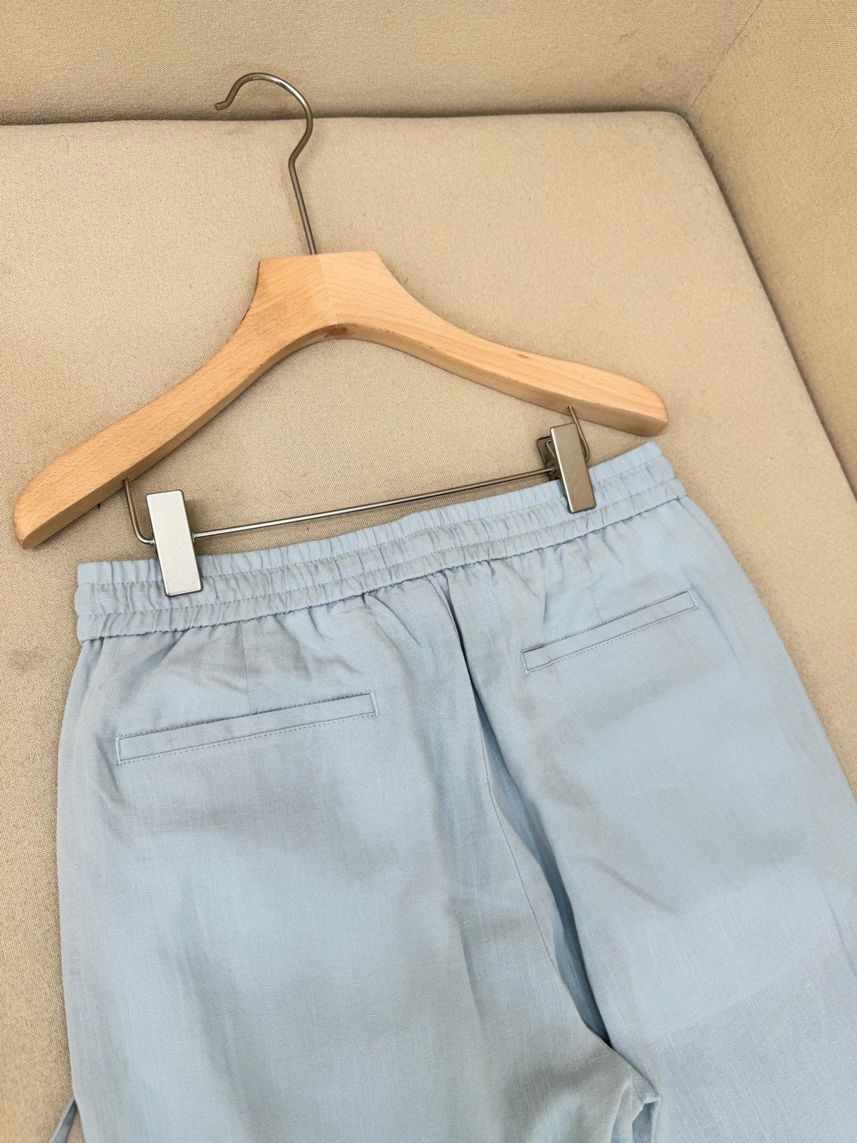 Grey Cotton Plain Wide-Leg - Men's