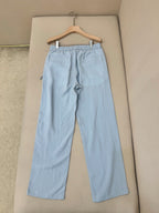 Grey Cotton Plain Wide-Leg - Men's