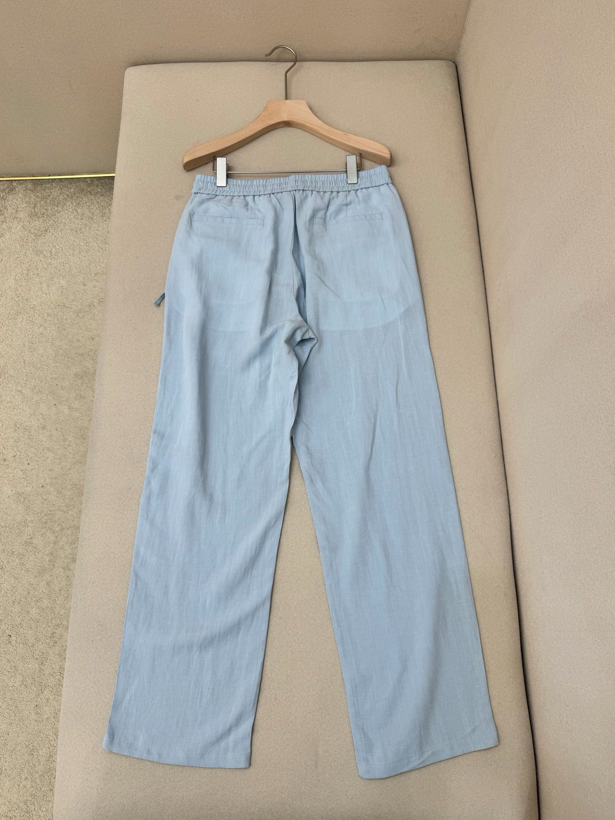 Grey Cotton Plain Wide-Leg - Men's